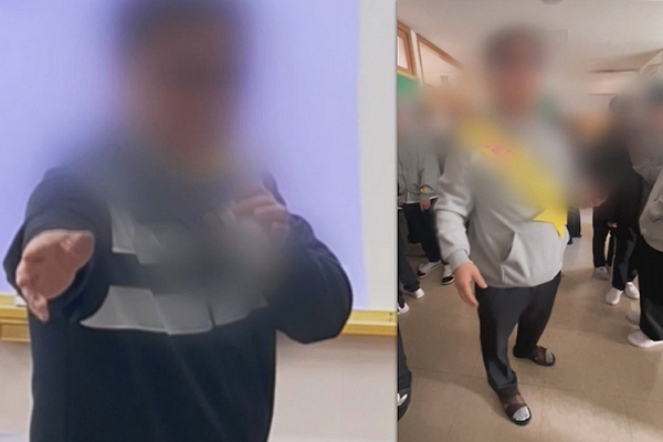 고등학교에 입학한 60대 남성 때문에 고충을 겪고 있다는 학생, 교사 등의 하소연이 전해졌다. 사진은 경남의 한 고등학교에 입학한 60대 남성의 모습. /사진=JTBC '사건반장' 캡처