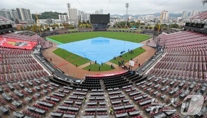 프로야구 광주 경기가 우천 취소됐다. /뉴스1 DB ⓒ News1 오대일 기자