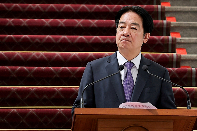 타이완이 미국의 20% 관세 통보에 대해 협상이 끝나지 않았다며 지속적으로 협상할 것이라고 주장했다. 사진은 라이칭더 타이완 총통이 지난 2월14일 타이완 타이베이에서 기자회견하는 모습. /사진=로이터