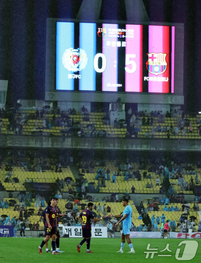 [뉴스1 PICK]'최강' 바르셀로나, 대구FC 상대로 '골 폭죽' 5-0 대승