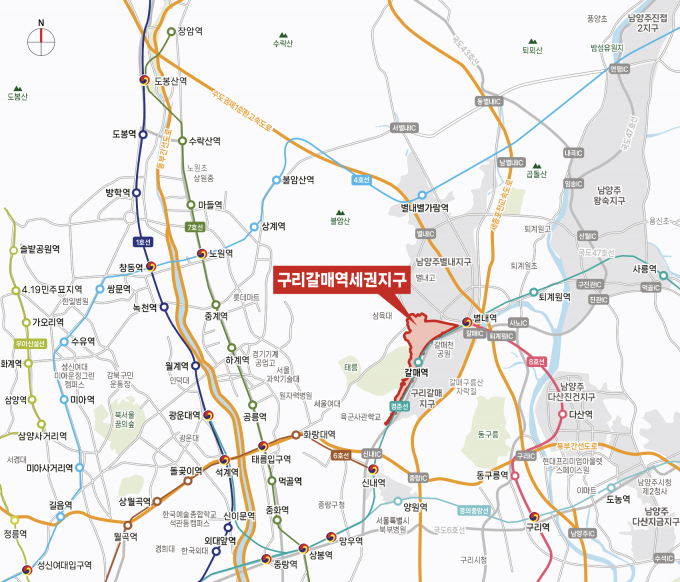 구리갈매역세권 A-1블록 교통망도. /사진제공=LH 경기북부지역본부
