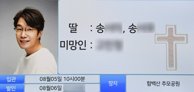 고 송영규 발인이 6일 오전 엄수된다. 사진은 지난 5일 경기 용인시 처인구 다보스병원 장례식장 특1호실에 마련된 배우 송영규 빈소. /사진=뉴스1