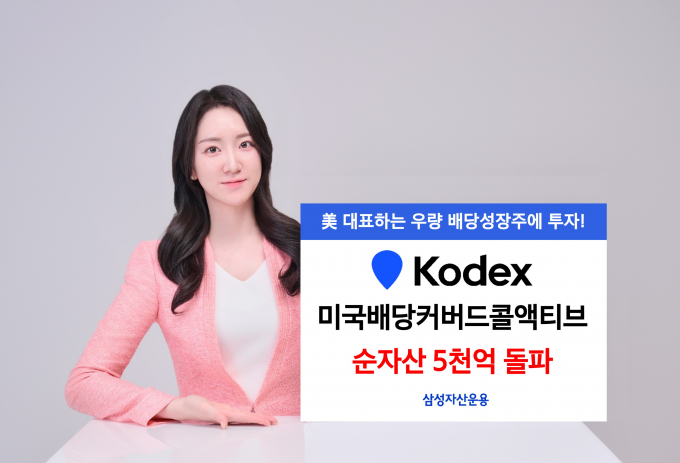 KODEX 미국배당커버드콜액티브 ETF가 순자산 5000억원을 돌파했다. 사진은 ETF 홍보 이미지./사진=삼성자산운용