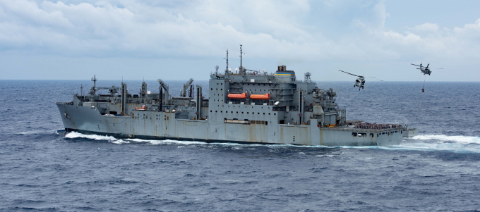 HD현대중공업이 MRO 진행할 미 해군 7함대 소속 ‘USNS 앨런 셰퍼드’함. /사진=미 해상수송사령부