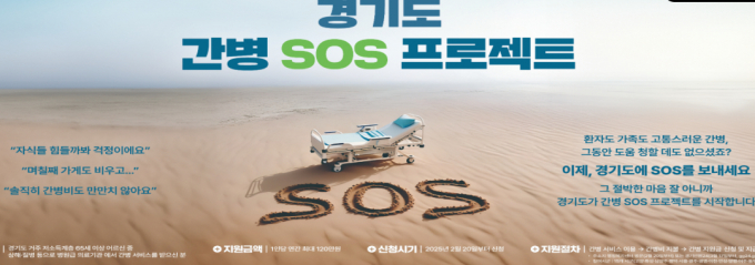 경기돌봄통합지원단을 설치한 경기복지재단 홈페이지 