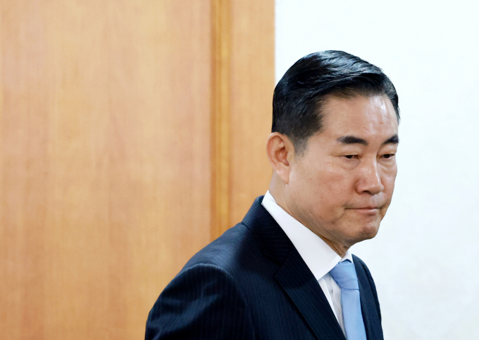 조은석 특별검사팀이 7일 신원식 전 국가안보실장과 조규홍 전 보건복지부 장관을 참고인 신분으로 소환해 조사중이다. 사진은 지난 4월21일 신원식 국가안보실장이 정부서울청사에서 열린 경제안보전략 태스크포스(TF) 회의에 참석하고 있는 모습. /사진=뉴시스(대통령실통신사진기자단)