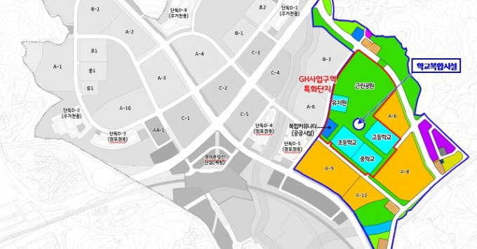 남양주왕숙2 공공주택지구 내 복합커뮤니티 시설 위치도. /사진제공=GH