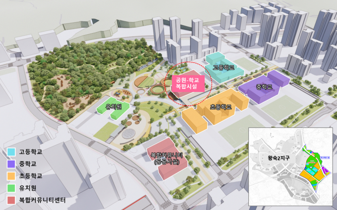 왕숙2지구 학교복합시설 ‘WE 드림파크’ 조감도. /사진제공=남양주시