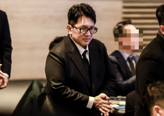 방시혁 하이브 의장이 지난 2월 서울 영등포구 FKI타워에서 열린 한국경제인협회 제64회 정기총회에 참석하고 있다. /사진=뉴시스