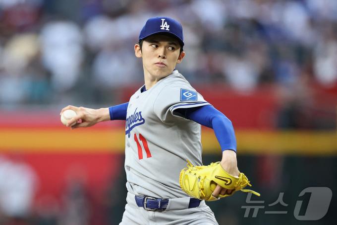 LA 다저스 투수 사사키 로키. ⓒ AFP=뉴스1