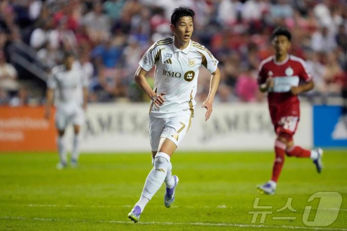 LA FC 데뷔전을 치른 손흥민 ⓒ AFP=뉴스1