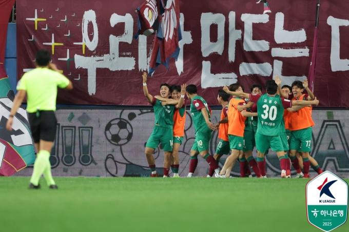K리그1 대전 하나시티즌이 수원FC에 3-2 승리를 거뒀다.(한국프로축구연맹 제공)