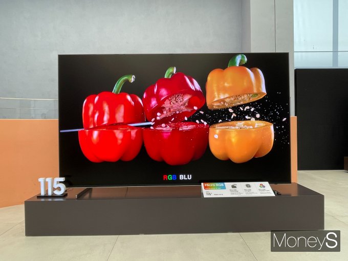 삼성전자가 새롭게 출시하는 마이크로 RGB TV. / 사진=이한듬 기자