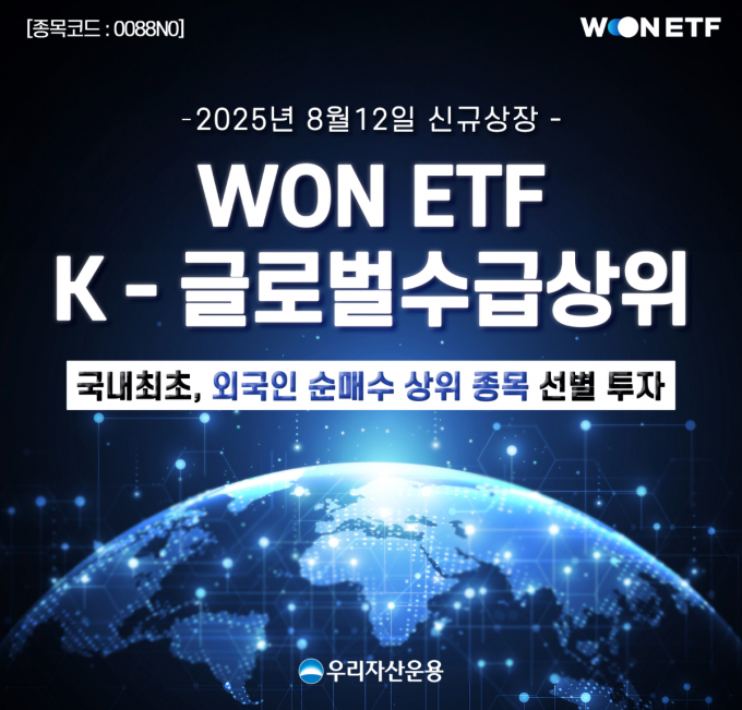 우리자산운용이 'WON K-글로벌수급상위' ETF를 12일 선보였다. /사진=우리자산운용 