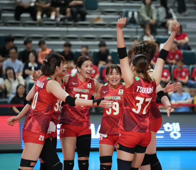 일본이 프랑스를 3-1로 눌렀다.(대한배구협회 제공)