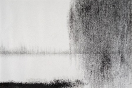 문봉선, 강변(여름), 지본수묵,108&times;165.5㎝, 2023 (공화랑 제공)