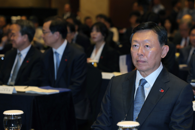 신동빈 롯데그룹 회장이 지난5월27일 서울 중구 롯데호텔에서 열린 제57회 한일경제인회의에 참석해 있다. /사진=뉴스1 