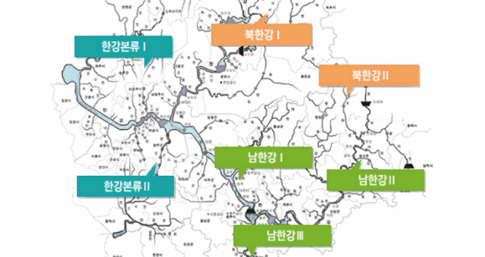 한강수계지도. /사진제공=환경부 