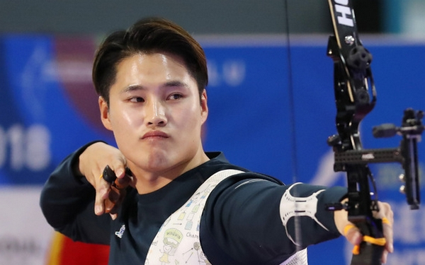 제21대 대통령 선거가 부정선거라고 주장하며 SNS에 극우 성향 게시물을 잇달아 올린 양궁 국가대표 장채환이 해명했다. 사진은 양궁 리커브 종목 국가대표 장채환 모습. /사진=뉴시스