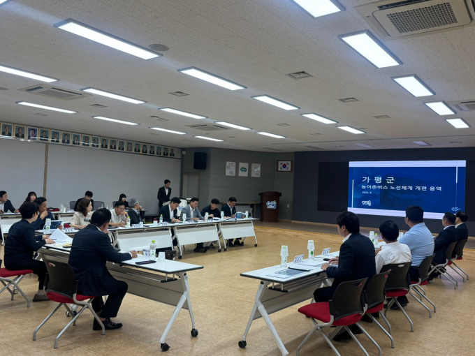 가평군 농어촌버스 노선체계 개평 용역 착수보고회 모습. /사진제공=가평군
