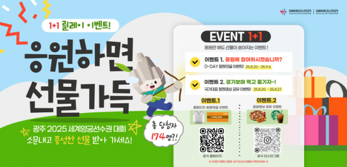 2025 광주세계양궁선수권대회 온라인 이벤트 홍보 배너./사진=광주시