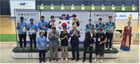 아시아사격선수권대회 공기권총 남자 주니어부에서 금메달을 차지한 김두연(청주대), 김강현(강원대), 송승호(한국체대).(대한사격연맹 제공)