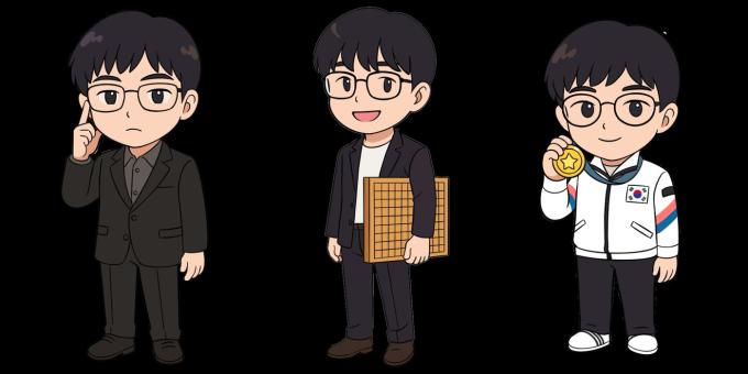 한국기원이 신진서 9단 캐릭터와 굿즈를 출시했다. (한국기원 제공)