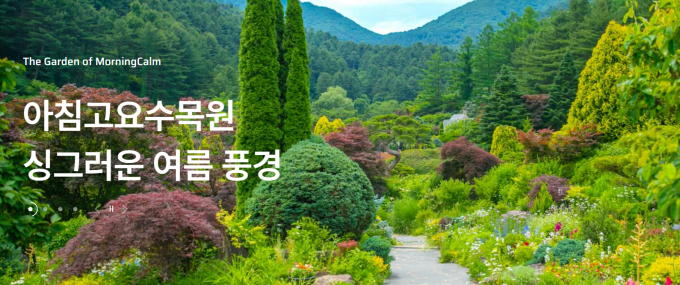 청정한 공기와 계곡 물소리가 어우러진 국내 대표 수목원 가평 아침고요수목원. /사진=아침고요수목원