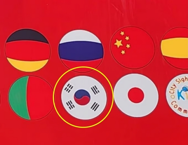 사진은 아랍에미리트 두바이 시티투어 버스 등에 사용된 잘못 그려진 태극기. /사진=서경덕 성신여대 창의융합학부 교수팀
