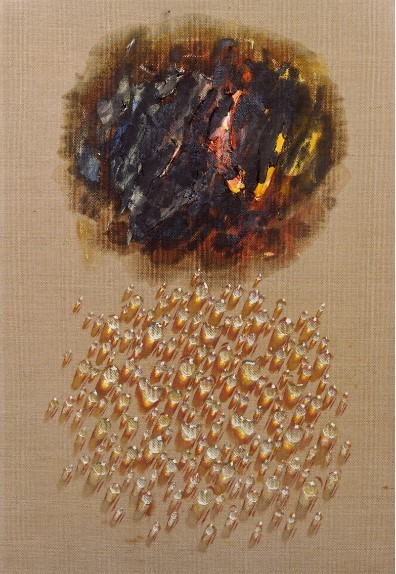 '물방울', 1986, 캔버스에 아크릴릭 물감, 유화 물감, 73&times;50cm, 개인 소장 (국립현대미술관 제공)