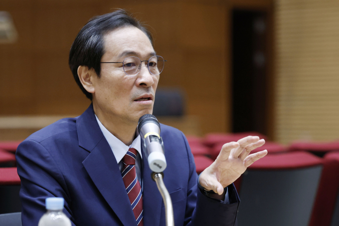우상호 정무수석이 광복절 특별사면으로 제일 피해 본 사람은 이재명 대통령이라고 말했다. 사진은 우 수석이 21일 서울 용산 대통령실 청사에서 국정 현안 관련 기자간담회를 하는 모습. /사진=뉴시스