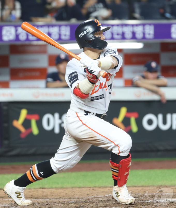 KBO리그 최초 2600안타를 달성한 한화 이글스 손아섭. 2025.8.20/뉴스1 ⓒ News1 김기남 기자