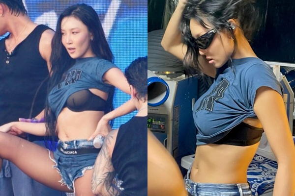 가수 화사가 파격적인 패션으로 시선을 사로잡았다. /사진=화사 인스타그램