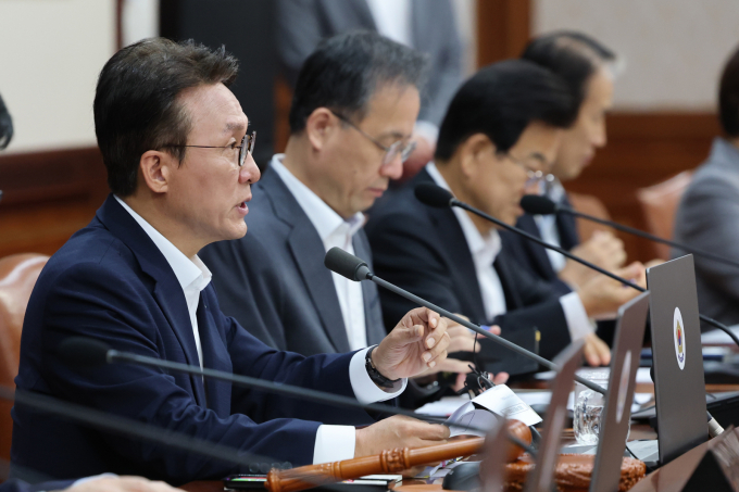 김민석 국무총리가 26일 서울 종로구 정부서울청사에서 열린 국무회의에서 발언을 하고 있다. /사진=뉴스1