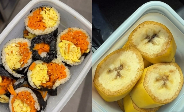 단골 여학생의 아버지에게 손수 만든 도시락을 선물 받고 눈물을 쏟은 카페 사장의 사연이 전해졌다. 사진은 카페 사장이 단골 아버지에게 받은 도시락 모습. /사진=인스타그램 캡처