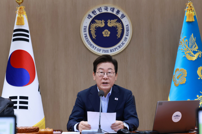 이재명 대통령이 29일 서울 용산구 대통령실 청사에서 열린 제39회 국무회의(임시)에서 발언하고 있다. /사진=뉴시스(대통령실통신사진기자단)