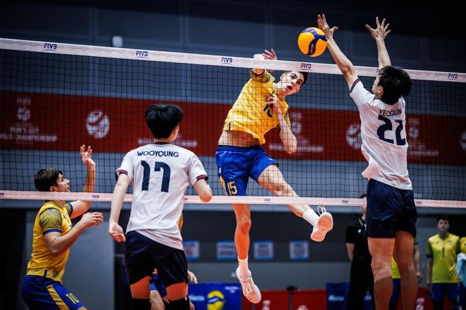 한국 U21 남자배구가 우크라이나에 1-3으로 패했다.(FIVB 제공)