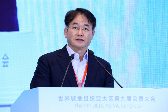 제9차 UCLG ASPAC 이우시 총회 이사회 회의에 참석한 이동환 고양특례시장. /사진제공=고양특례시