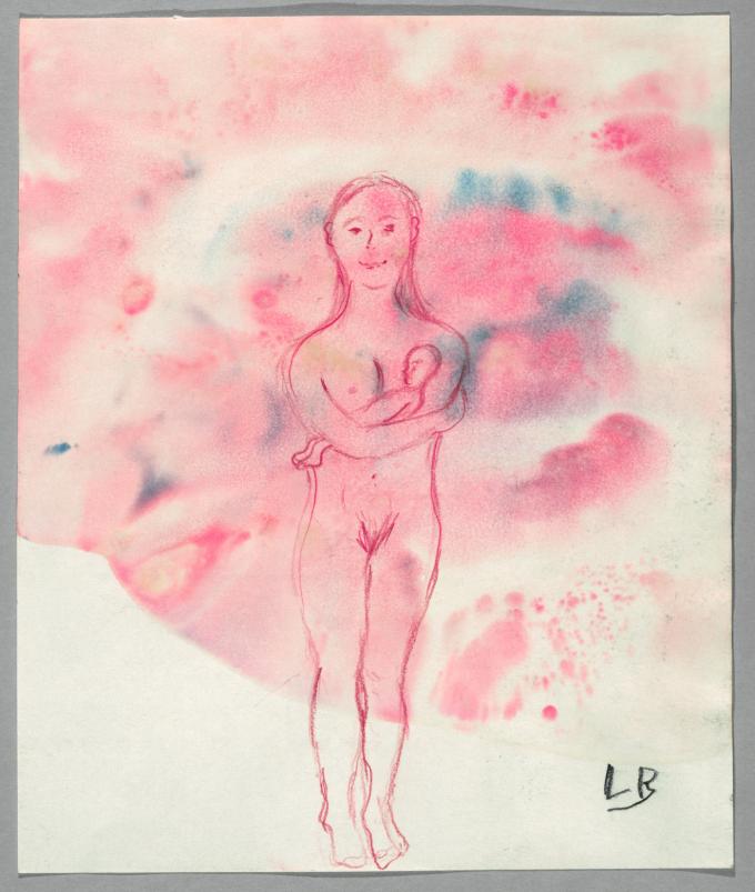 루이즈 부르주아(1911?2010) 〈Mother and Child〉 2007 Colored pencil and watercolor on paper 24.1 x 20.3 cm ⓒ The Easton Foundation/(Licensed by VAGA at ARS, New York),/(SACK, Korea) 사진: Christopher Burke 이미지 제공: 국제갤러리