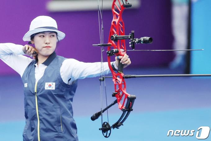 양궁 컴파운드 여자 대표팀 소채원.  /뉴스1 ⓒ News1 민경석 기자