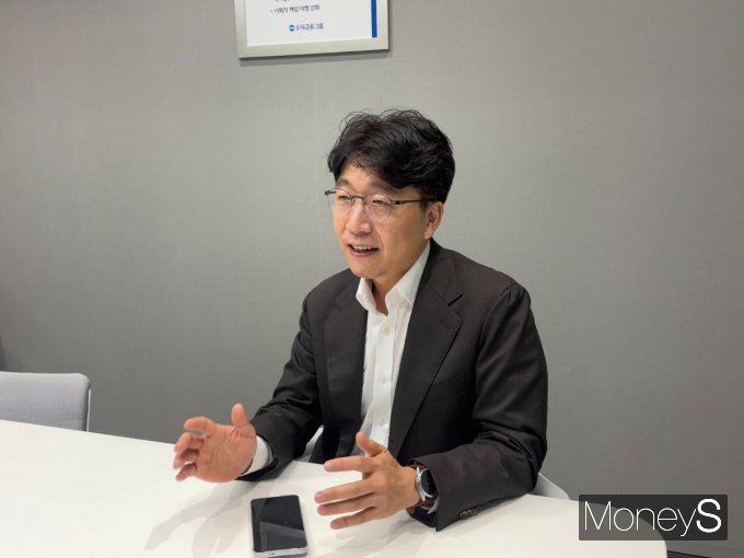 ETF 시장이 빠르게 커지는 가운데 우리자산운용의 상품 철학과 향후 계획을 들어봤다. 사진은 최홍석 우리자산운용 ETF 실장. /사진=머니S 이예빈 기자 