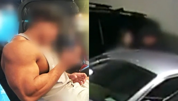 남자친구의 폭력적인 성향 때문에 안전하게 이별하고 싶다는 여성이 고민을 전했다. 사진은 제보자 A씨의 헬스 트레이너 남자친구(왼쪽)와 A씨에게 위협적인 모습을 보이는 남자친구의 모습(오른쪽). /사진=JTBC '사건반장' 캡처