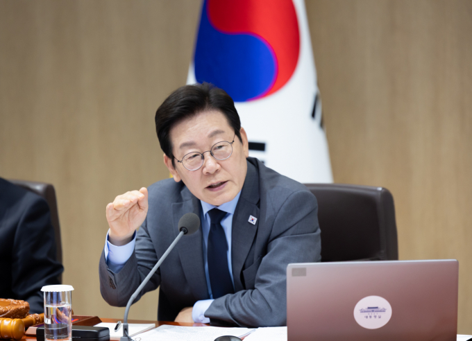 이재명 대통령이 지난 9일 서울 용산 대통령실 청사에서 열린 제41회 국무회의에서 발언을 하고 있다./사진=대통령실