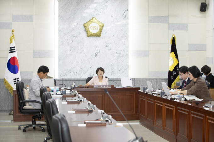 지난 4월 열린 제315회 광주시의회 임시회에서 노영준 시의원이 발의 배경에 대해 설명하고 있다. /사진제공=광주시