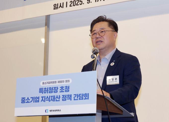제98차 대한상의 중소기업위원회에서 인사말을 하고 있는 박일준 대한상의 상근부회장. /사진=대한상공회의소