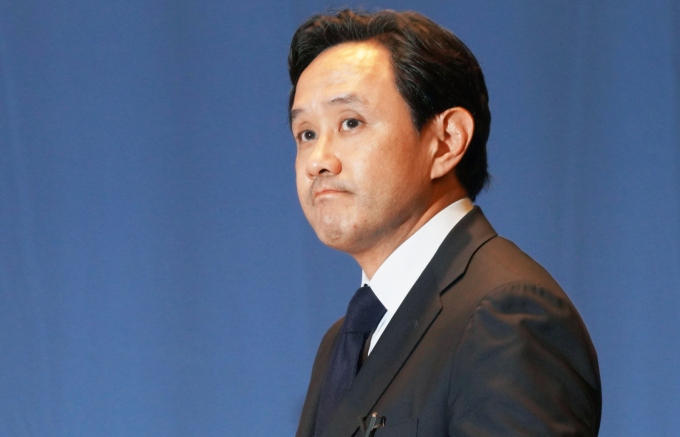 지난해 11월13일 서울 중구 남대문로 상의회관에서 일반공모 유상증자 철회 결정 설명을 위한 기자회견에 참석한 최윤범 고려아연 회장 / 사진=머니S(임한별 기자)  