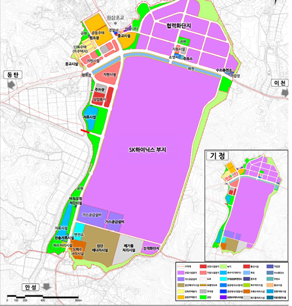 용인 반도체클러스터 일반산업단지 토지이용 계획도./사진제공=경기도