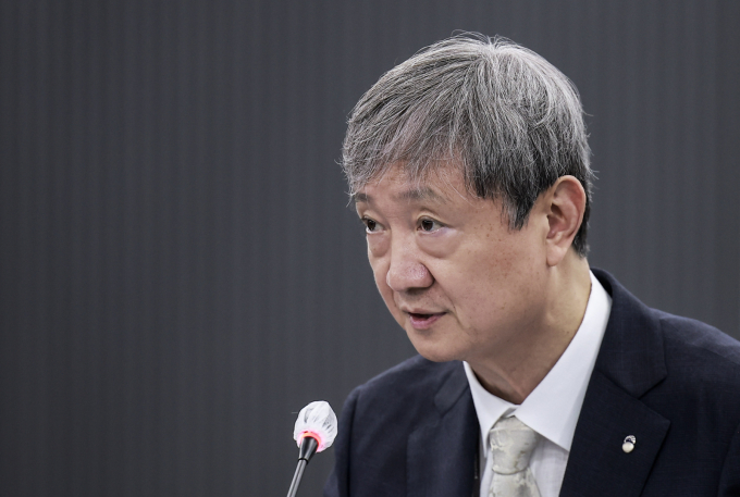 이찬진 금융감독원장이 16일 서울 중구 여신금융협회에서 열린 금융감독원장-여신전문금융업권 CEO 간담회에서 인사말을 하고 있다. /사진-뉴시스