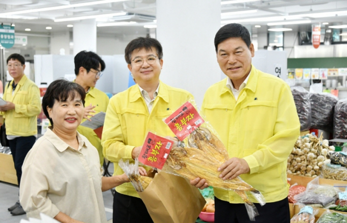 추석 연휴 대비 전통시장 합동 안전점검. /사진제공=담양군