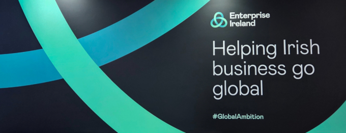아일랜드 기업진흥청(Enterprise Ireland, EI) 더블린 본사에 EI의 비전이 걸려있다. /사진=최유빈 기자